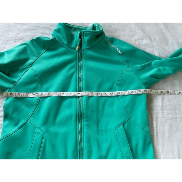 Under Armour Teal/Green Full Zip Jacket, Size Large, Cold Gear Infrared, Pockets - Picture 10 of 12